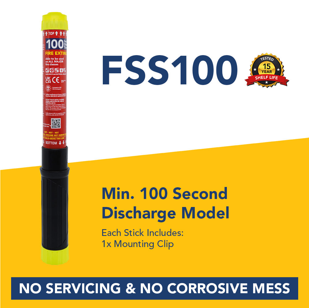 100 Second Fire Safety Stick - BRACKET INCLUDED
