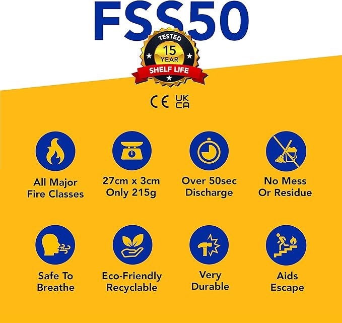 50 Second Fire Safety Stick - BRACKET INCLUDED