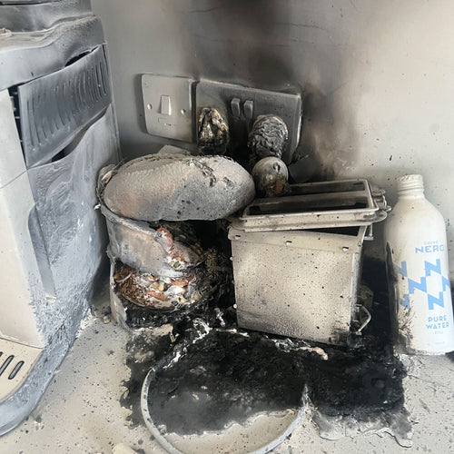 Fire Safety Stick Stops Kitchen Fire and Saves Pets